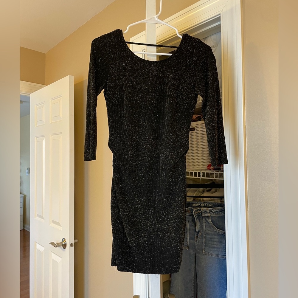 Black mini dress
